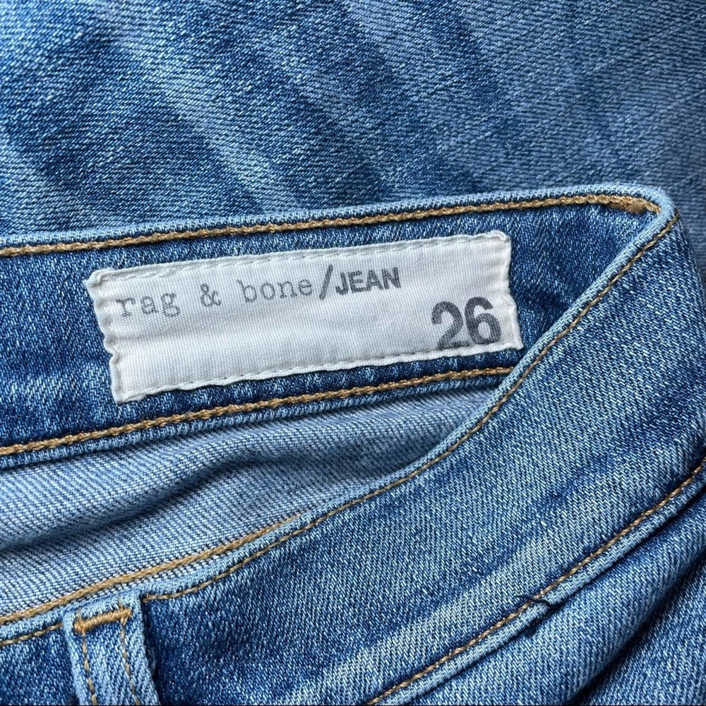 RAG & BONE LOW RISE SKINNY Y2K TOMBOY LIGHT ACADEMIA WASH DEMIN JEANS - 26 - Picture 9 of 10